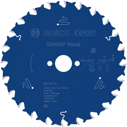 BoschEXPERT 木工圆锯片 150 毫米，适用于木材。